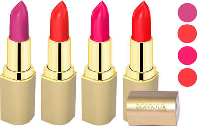 

Nailbow Bonjour Paris Soft Creame Matte Lipstick(Purple-Light Red-Hot Pink-Red, 16.8 g)