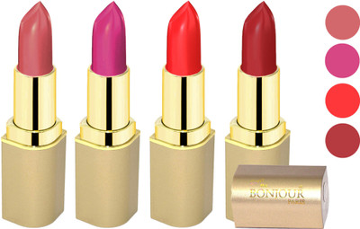 

Nailbow Bonjour Paris Soft Creame Matte Lipstick(Nude-Purple-Light Red-Brick, 16.8 g)
