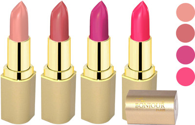 

Nailbow Bonjour Paris Soft Creame Matte Lipstick(Light Nude-Nude-Purple-Pink, 16.8 g)