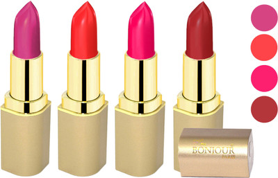 

Nailbow Bonjour Paris Soft Creame Matte Lipstick(Purple-Light Red-Hot Pink-Brick, 16.8 g)