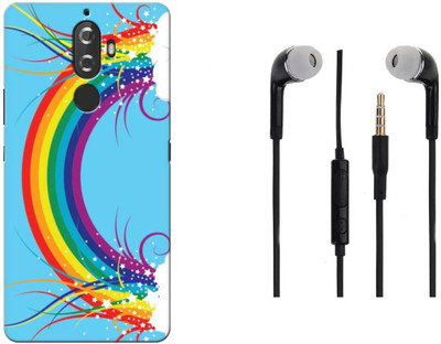 Coberta Case Headphone Accessory Combo for Lenovo K8 Plus(Rainbow Design)