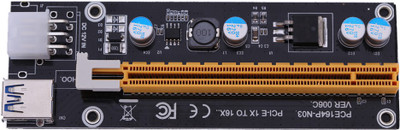 acutas USB 3.0 PCI-E Express 3x To 16x Extender Riser Card Network Interface Card(Black) available at flipkart for Rs.619
