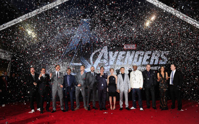 

Celebrity Actor Avengers Robert Downey Jr. Scarlett Johansson Samuel L. Jackson Chris Hemsworth Jeremy Renner HD Wall Poster Fine Art Print(12 inch X 18 inch, Rolled)