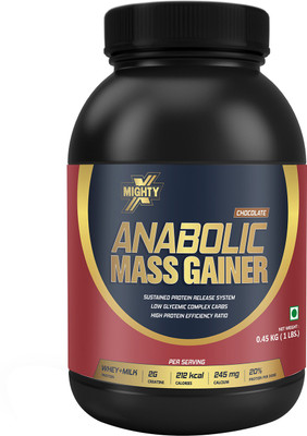 

MightyX Anabolic mass gainer, 1 lb, 9 Servings Weight Gainers/Mass Gainers(454 g, Chocolate)