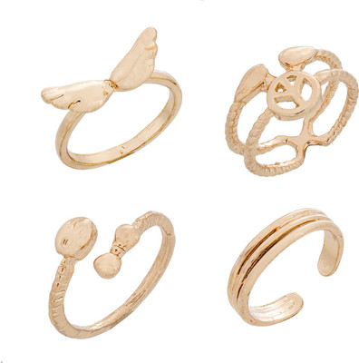 

Luxor Alloy Ring Set, Gold