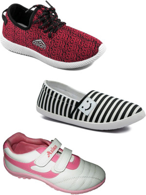 

Asian men's casual shoes combo pack of 3 Casuals For Women(Multicolor