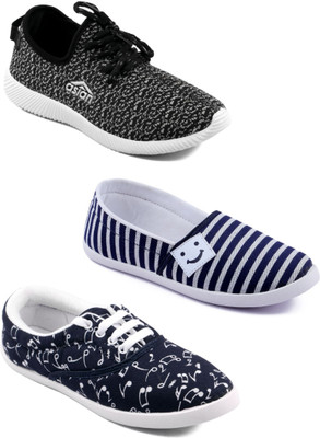 

Asian men's casual shoes combo pack of 3 Casuals For Women(Multicolor