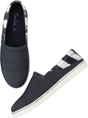 

True Soles True Soles Canvas Slip-on Slip On Sneakers For Men(Multicolor, Blue