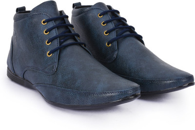 

Rozo High Ankle Formal Shoes Lace Up For Men(Blue