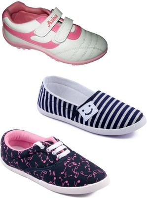 

Asian men's casual shoes combo pack of 3 Casuals For Women(Multicolor