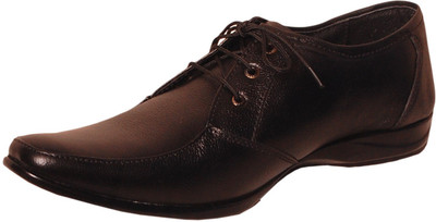 

Wilson America Genuine Leather Mens Formal Black Shoes Lace Up For Men(Black