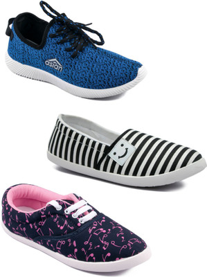 

Asian men's casual shoes combo pack of 3 Casuals For Women(Multicolor