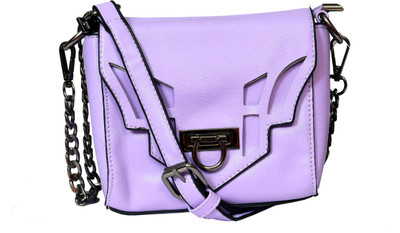 

SUGARCRUSH Girls Evening/Party Purple Leatherette Sling Bag