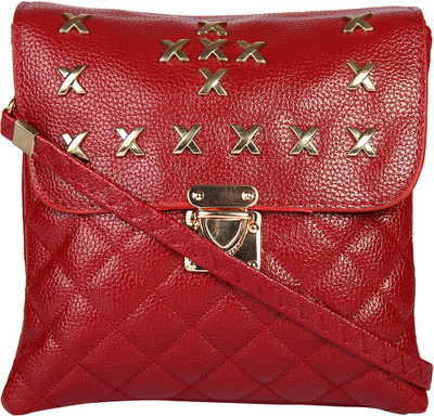 

London Design Women Casual Maroon Leatherette Sling Bag