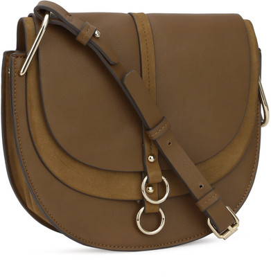 Accessorize Women Casual Tan PU Sling Bag