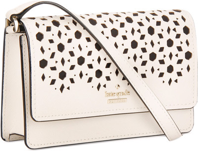 

Kate Spade Women Casual White Genuine Leather Sling Bag