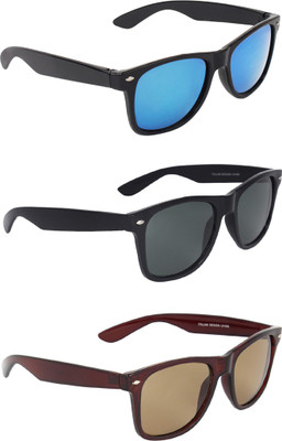 Zyaden Wayfarer, Wayfarer, Wayfarer Sunglasses(For Men & Women, Blue, Black, Brown)