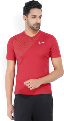 Price History of Nike Printed Men's Round Neck Red T-Shirt from