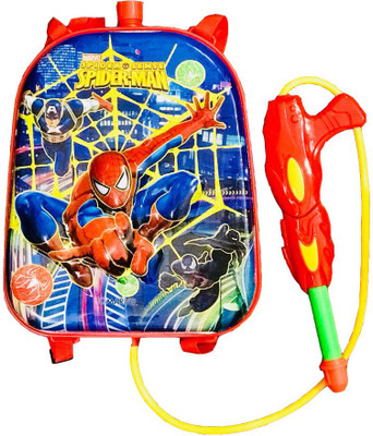 

RIANZ Cartoon Spiderman Backpack Water Gun Holi Pressure Water Gun Pichkari Tank Summer Beach Water Blaster Baby Toys Shooting Spray, Color May Vary (Spiderman)(Multicolor)