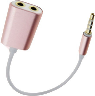 

BB4 3.5mm Jack Cable For All Smart Phone METAL Headphone Splitter USB Adapter(ROSE GOLD)