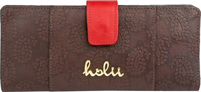

Holii Women Brown Genuine Leather Wallet(8 Card Slots)