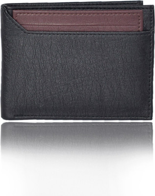 

Shockyfi Men Black Artificial Leather Wallet(7 Card Slots), Black-brown