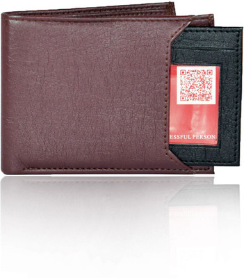 

Death By Color Men Brown Artificial Leather Wallet(7 Card Slots), Brown-black