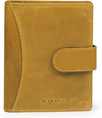 

Bonjour Men Tan Genuine Leather Wallet(6 Card Slots)