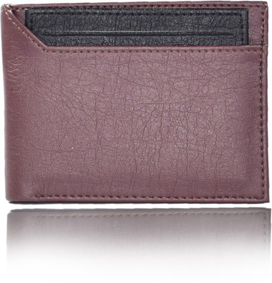 

Accezory Men Brown Artificial Leather Wallet(7 Card Slots), Brown-black