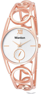 

Wanton dk-1021 rosegold bracelet strap ring chronograph pattern watch for women Watch - For Girls