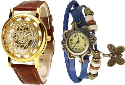

PMAX GOLDEN AND BUTTERFLY BLUE NEW STYLISH FOR Watch - For Men & Women