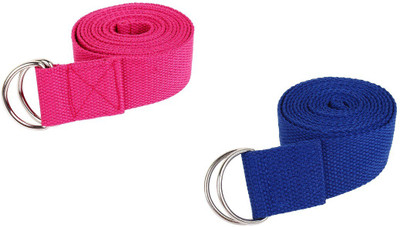 

Strauss ST-1018 (6 Feet) Cotton Yoga Strap(Blue, Pink)
