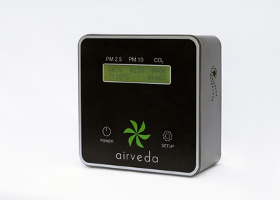 

Airveda CO2, PM2.5, PM10, Temp, Humidity High Accuracy Smart Air Quality Monitor - Laser Sensor, Wi-Fi enabled, App-Enabled (Not Purifer) Portable Room Air Purifier(Black)