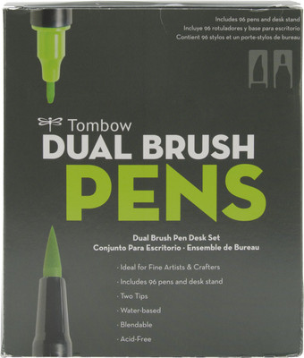 

Tombow Dual Brush Marker 96Pc Set W/Desk Stand