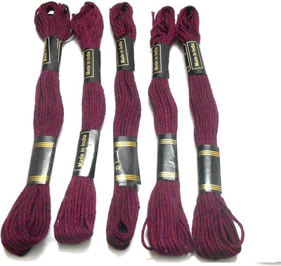 

GOELX Skein Embroidery Thread Floss/ Jewelry Making Craft Thread Pack Of 25 Skeins - Maroon