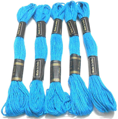 

GOELX Skein Embroidery Thread Floss/ Jewelry Making Craft Thread Pack Of 25 Skeins - Sky Blue