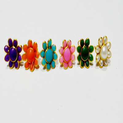 

Valuebuy Flower Studs Combo - A set of Different Colours
