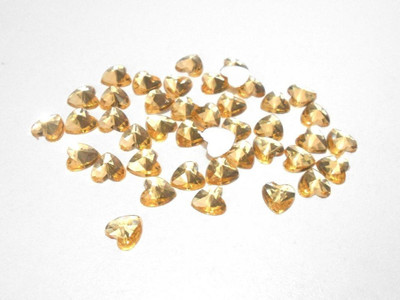 

GOELX Kundan Stones Heart Shaped for Crafts, Jewelry Making, Decorations etc. Pack Of 200 Stones - Golden