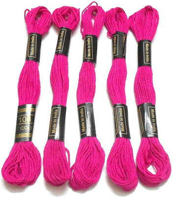 

GOELX Skein Embroidery Thread Floss/ Jewelry Making Craft Thread Pack Of 25 Skeins - Deep Pink