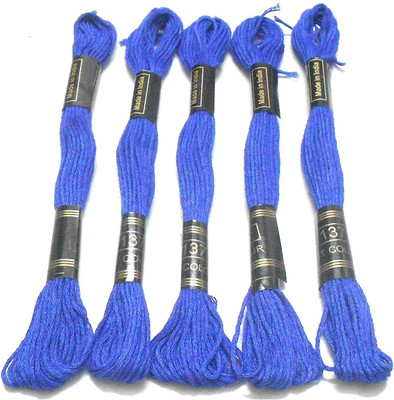 

GOELX Skein Embroidery Thread Floss/ Jewelry Making Craft Thread Pack Of 25 Skeins - Blue