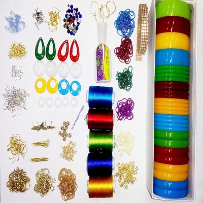 

Valuebuy Silk thread bangle , earings making combo designing kit with all materials & multiple accessories- with mixed bangles