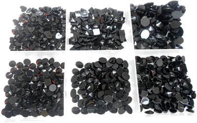 

GOELX Kundan Stones 6 Different Shapes Combo For Crafts, Jewelry Making, Decorations Etc. with Storage Box. Kundan Size 8mm-12mm