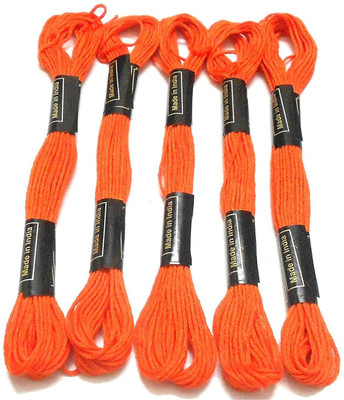 

GOELX Skein Embroidery Thread Floss/ Jewelry Making Craft Thread Pack Of 25 Skeins - Orange