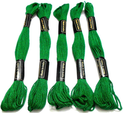 

GOELX Skein Embroidery Thread Floss/ Jewelry Making Craft Thread Pack Of 25 Skeins - Green