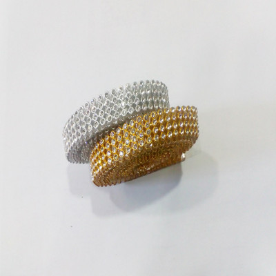 

Valuebuy Stone lace Combo Gold & Silver 4-line full length 1.25 meters for bangles/jewellery decoration