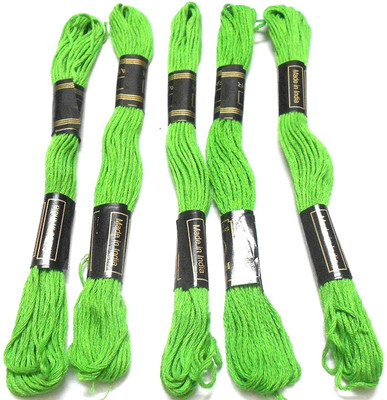 

GOELX Skein Embroidery Thread Floss/ Jewelry Making Craft Thread Pack Of 25 Skeins - Light Green