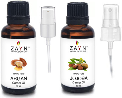 

Zayns Hair & Skin Care Set - 30 ML Argan Oil and 30 ML Jojoba Oil(60 ml)