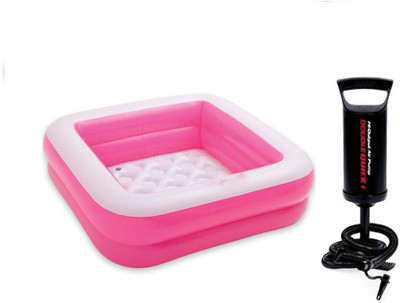 

KT BROTHERS BOX POOL WITH PUMP COMBO inflatable Pool(Pink)