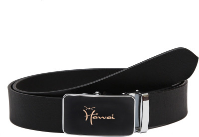 

Hawai Men Casual Black Genuine Leather Belt
