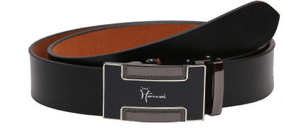 

Hawai Men Casual Black Genuine Leather Belt